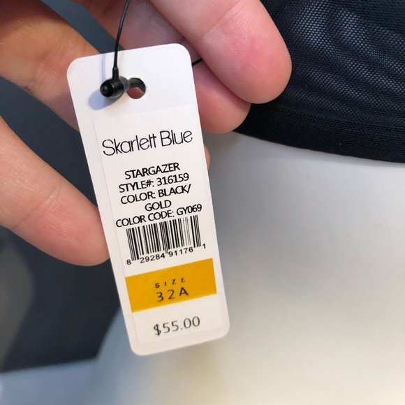 Skarlett Blue Star Embroidered Mesh Sheer Bra 32A - Picture 4 of 4